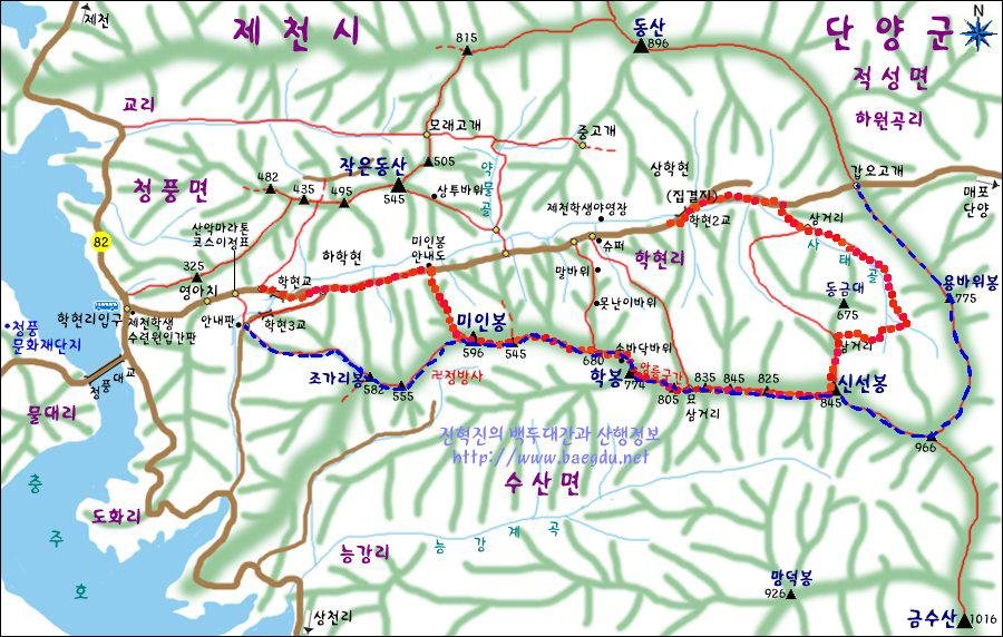 미인봉(저승봉) 정상 이미지