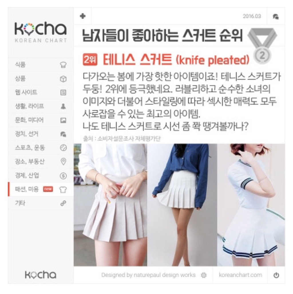 남자들이 좋아하는 여자 치마 순위 BEST8 | 인스티즈