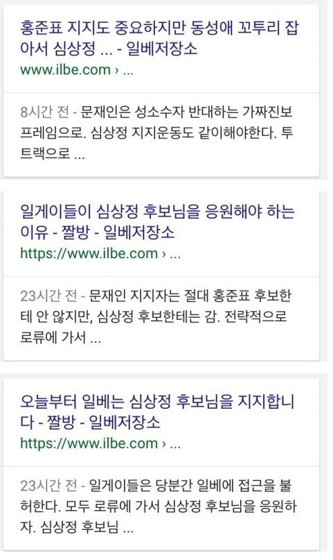 심상정 찬양하는 일베사이트 일베충들.jpg | 인스티즈