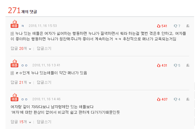 누나 있으면 여자들한테 인기 많다고함 | 인스티즈