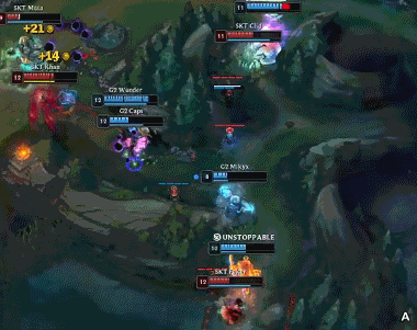 [데이터주의] G2 vs SKT 4경기 Mikyx 그라가스 하이라이트.gif | 인스티즈